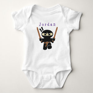 bodysuit funny , ninja . baby bodysuit