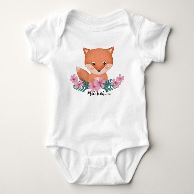 Bodysuit made with love fox (Front)