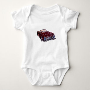 Bodysuits for boy kid Vintage burgundy car