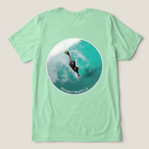 Bodysurfing The WEDGE, Newport Beach Tri-Blend Shirt