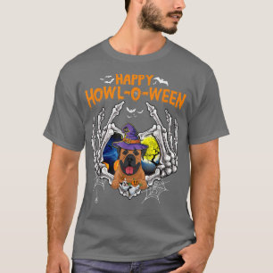 Boer Boel Skeleton Heart Happy HowlOWeen Costume  T-Shirt