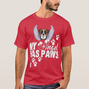 Boer Dog Gift My Angel Has Paws Love Memorial Pet  T-Shirt