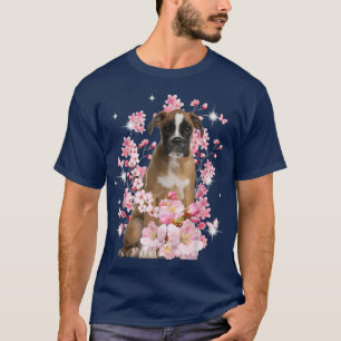 Boer Dog Japanese Cherry Blossom Sakura Flower T-Shirt