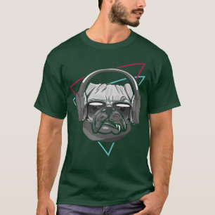 Boer Dog Music Headphones Disco Dj Party Premium T-Shirt