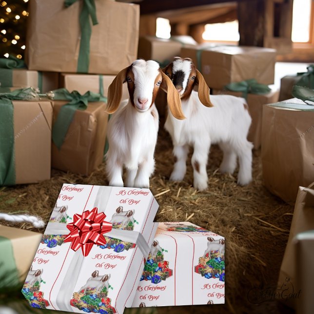 Boer Goat Christmas Wrapping Paper (Creator Uploaded)
