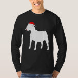 Boer Goat Santa Hat Christmas T-Shirt<br><div class="desc">Boer Goat Santa Hat Christmas</div>