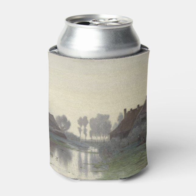 Boer Homes on the water in morning mist Can Cooler (Can Front)