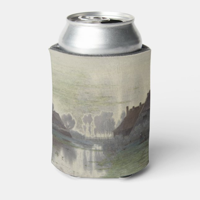 Boer Homes on the Water in morning mist Cooler (Can Back)