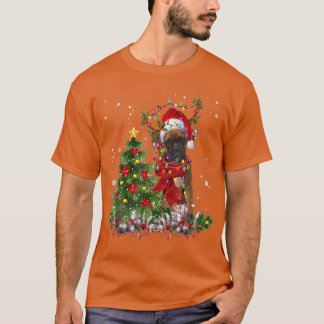Boer Reindeer Christmas Tree Light Decoration Xmas T-Shirt