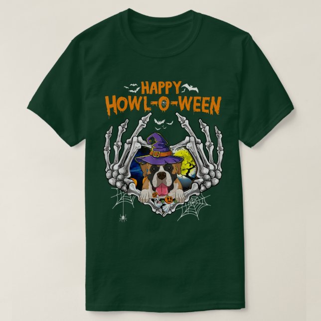 Boer Skeleton Heart Happy HowlOWeen Costume  T-Shirt (Design Front)