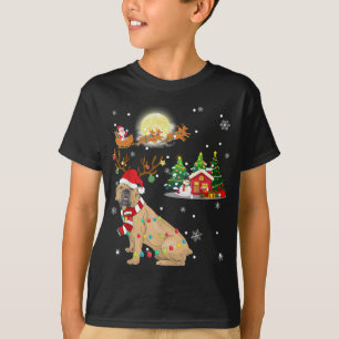 Boerboel Dog Light Christmas Reindeer Tree Xmas Gi T-Shirt