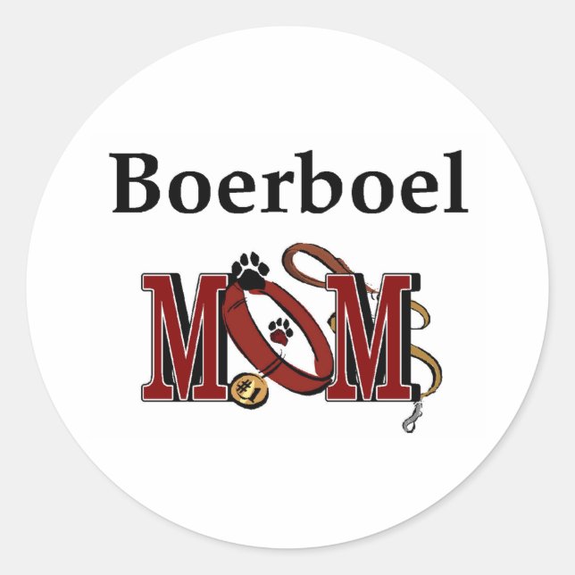Boerboel Dog MOM Classic Round Sticker (Front)