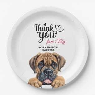 Boerboel Dog Paper Plate