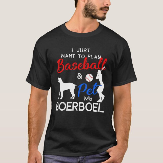 Boerboel Funny Baseball Dog Owner Lover Xmas Gift T-Shirt (Front)
