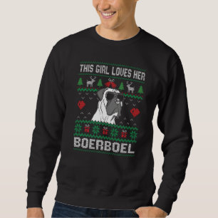 Boerboel Girl Cool Ugly Christmas for Dog Mom Prem Sweatshirt