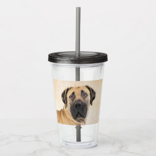 Boerboel Painting - Cute Original Dog Art Acrylic Tumbler