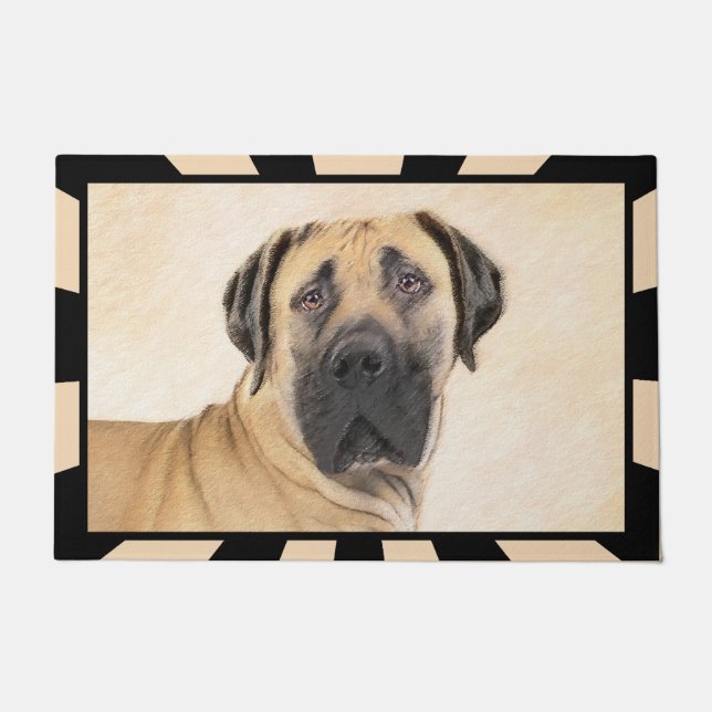 Boerboel Painting - Cute Original Dog Art Doormat (Front)