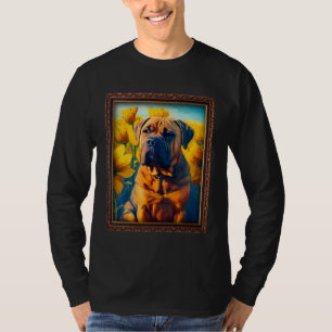 Boerboel Painting Sunflower Flower Mom Women Flora T-Shirt