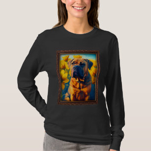 Boerboel Painting Sunflower Flower Mom Women Flora T-Shirt