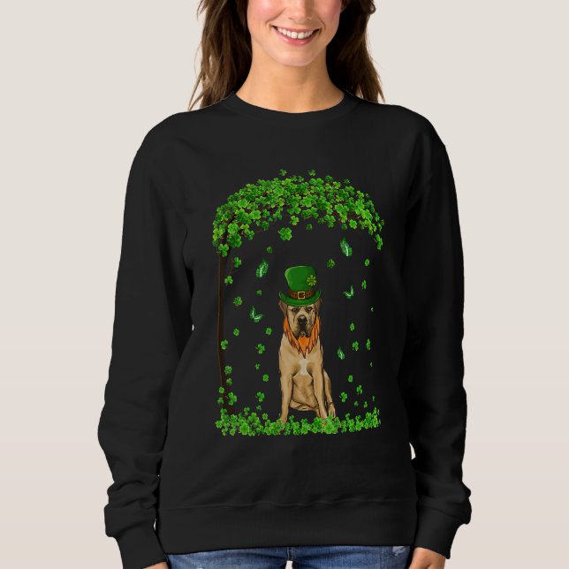 Boerboel St Patricks Day Lover Irish Shamrock Dog  Sweatshirt (Front)