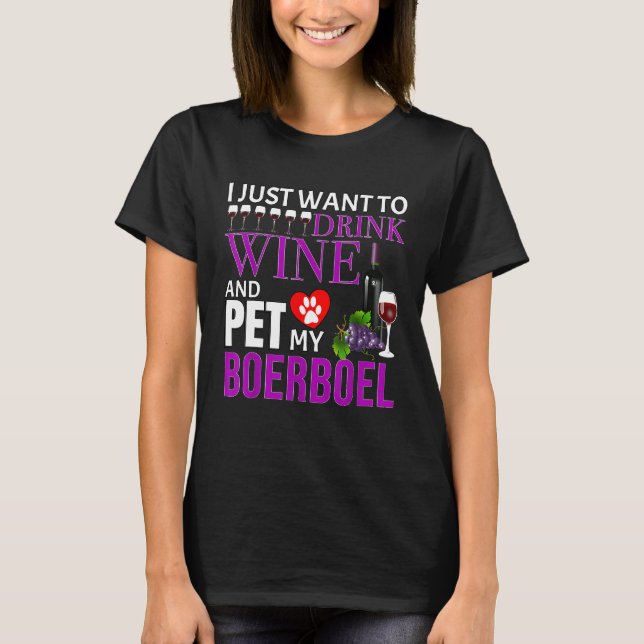 Boerboel Wine Lover T-Shirt (Front)