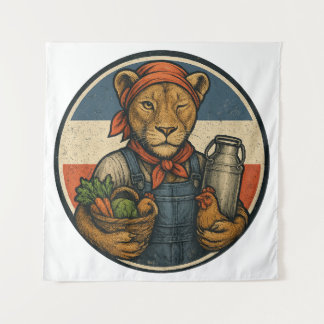 Boerenprotest – Boerin met Trots en Kracht Tapestry