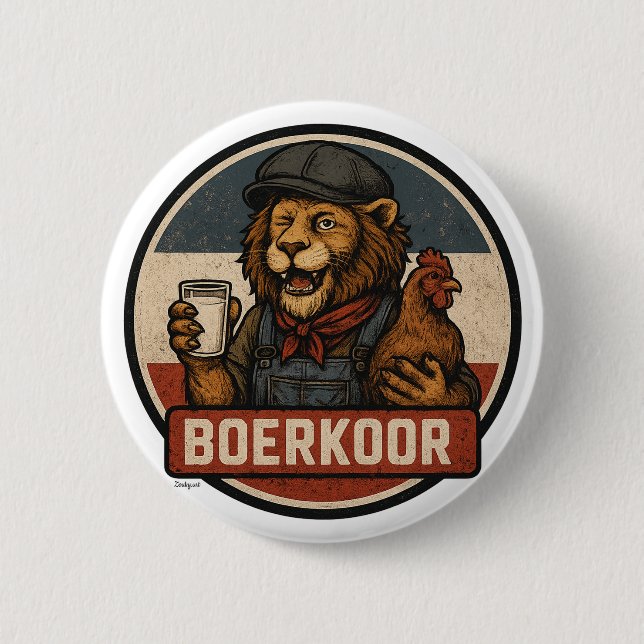 Boerkoor – Pride of the Land 6 Cm Round Badge (Front)