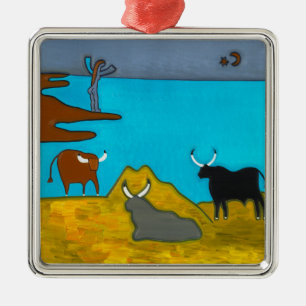 Boeufs d'Italie Metal Tree Decoration