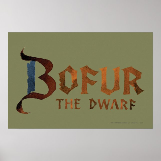 Bofur Name Poster (Front)