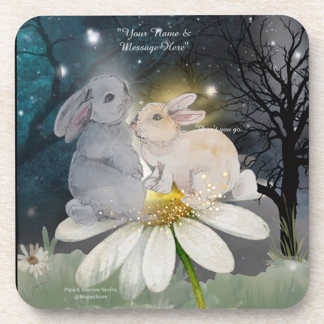Boganhues "Pipa & Marlow" print  Coaster (Front)