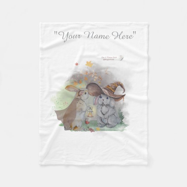 Boganhues "Pipa & Marlow" series print Fleece Blanket (Front)
