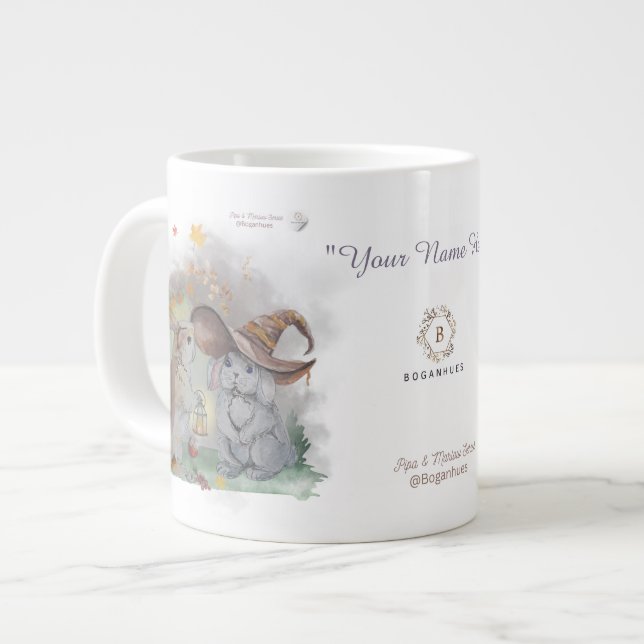 Boganhues "Pipa & Marlow" series print Large Coffee Mug (Front Left)