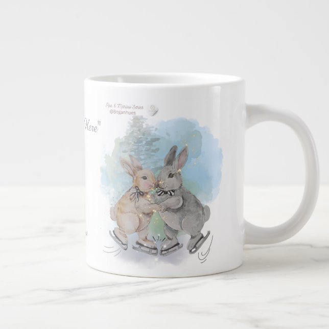 Boganhues "Pipa & Marlow" series print Large Coffee Mug (Right)