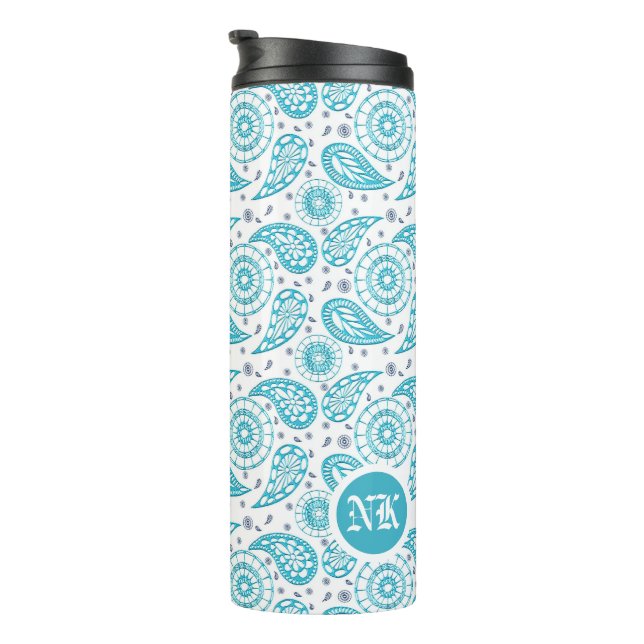  Bogemian Vintage Ethnic Paisley Style Thermal Tumbler (Rotated Right)