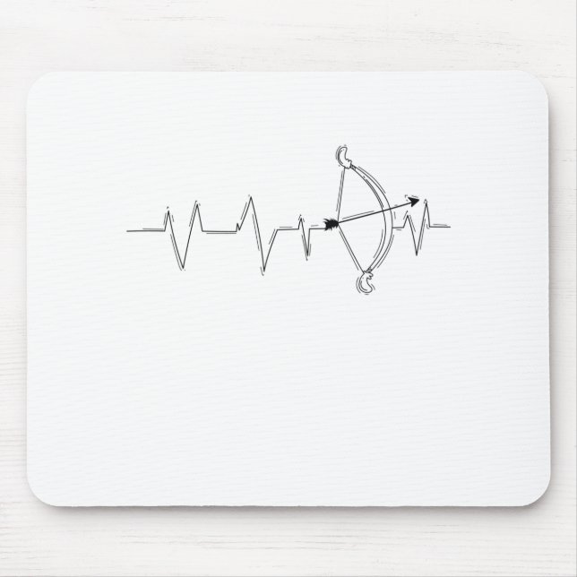 Bogenschießen Herzschlag fürs Pfeil und Bogen Mouse Pad (Front)