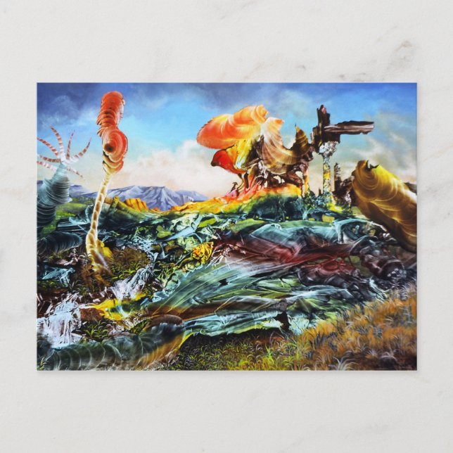 BOGOMIL'S FANTASY LANDSCAPE POSTCARD (Front)