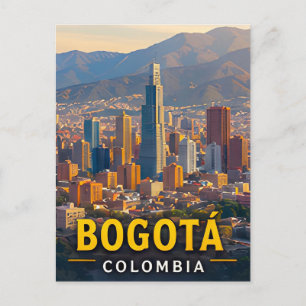 Bogotá Andean Skyline and Colombian Spirit Postcard