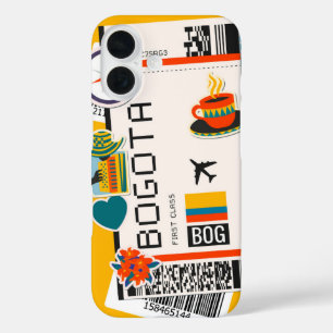 Bogotá Boarding Pass – Colombia Culture iPhone 16 Case