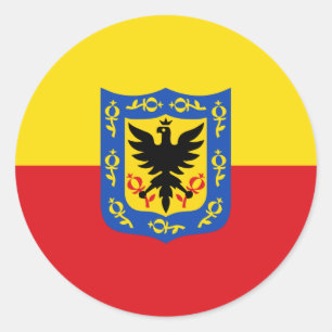 bogota city flag classic round sticker