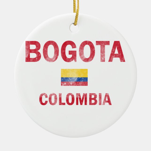 Bogota Colombia Designs Ceramic Tree Decoration (Front)