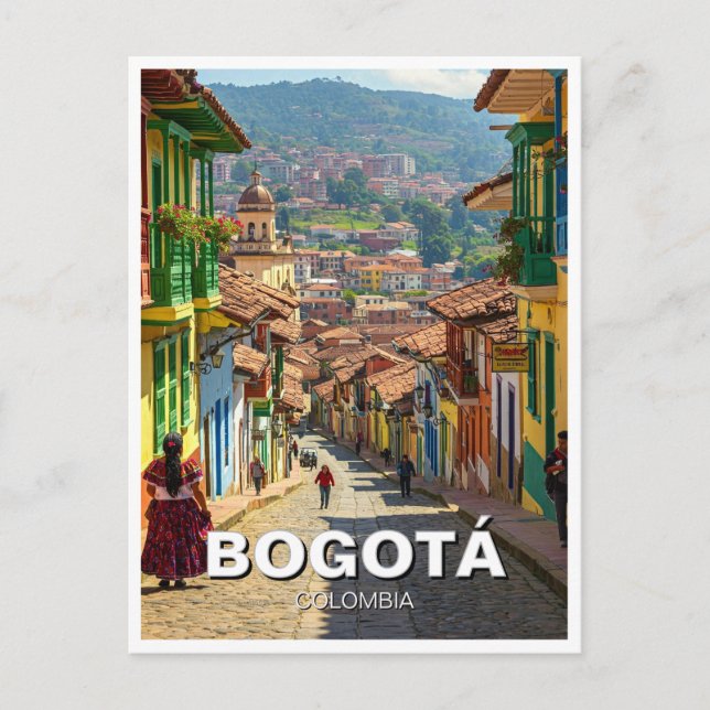 Bogota Colombia La Candelaria Postcard (Front)