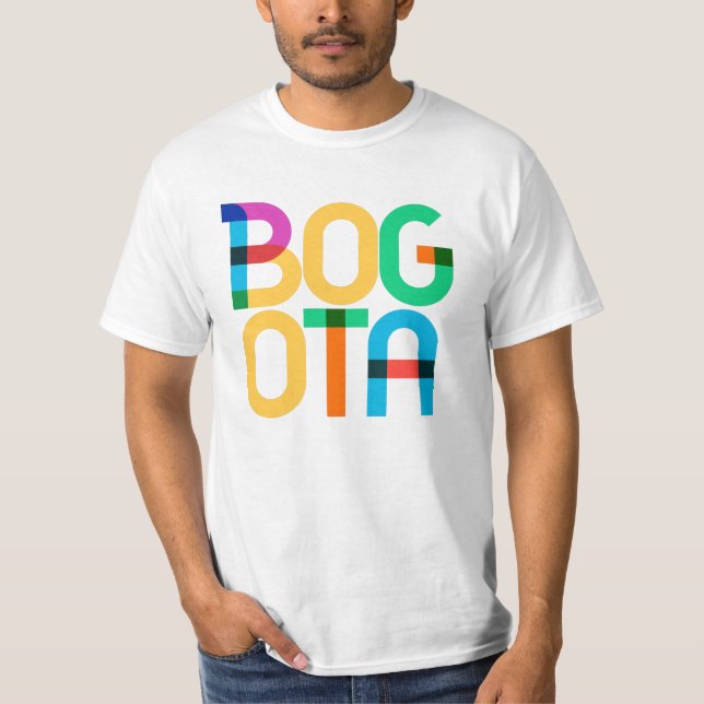 Bogota Colombia Pop Art Letters T-Shirt (Front)