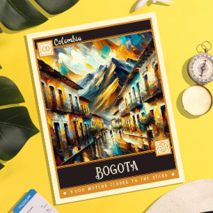 Bogota, Colombia   Vintage Painting Postcard