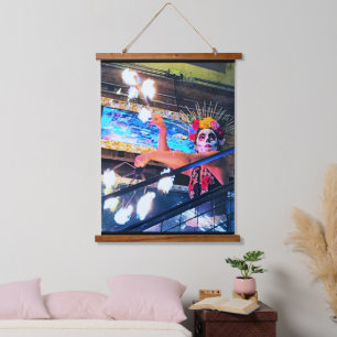 Bogotá Fire Dancer Hanging Tapestry