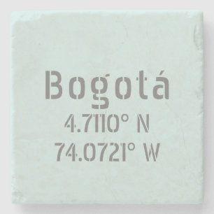 Bogotá Latitude and Longitude Coordinates  Stone Coaster