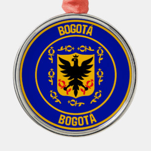 Bogotá Round Emblem Metal Tree Decoration
