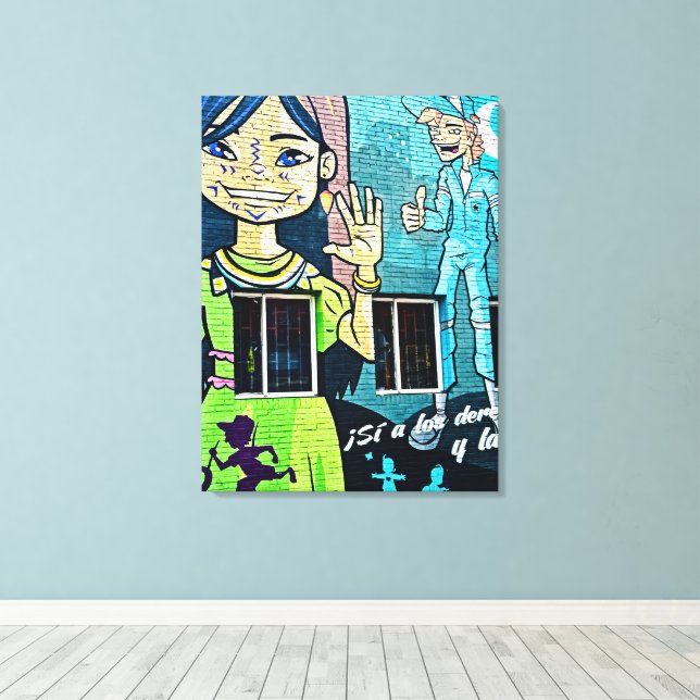 Bogotá Street Art  Canvas Print (Insitu(Wood Floor))