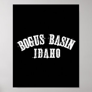 Bogus Basin Idaho Ski Skiing Snowboarding Skier Bo Poster