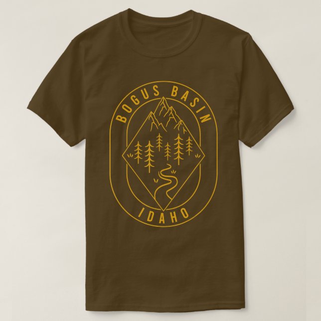 Bogus Basin Mountains Idaho Hiking Outdoors Minima T-Shirt (Design Front)