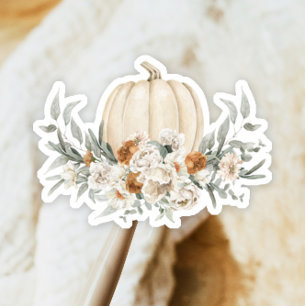 BOHEME Boho Fall Terracotta Floral White Pumpkin